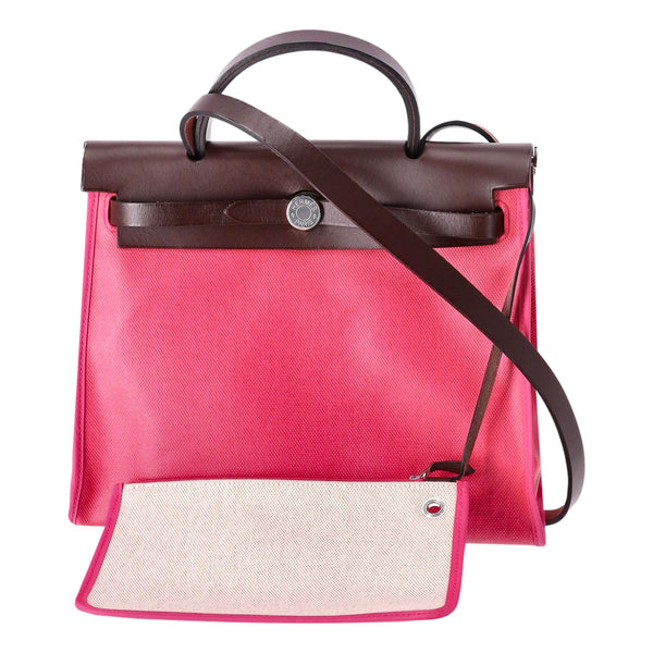 Hermes Canvas & Leather Herbag