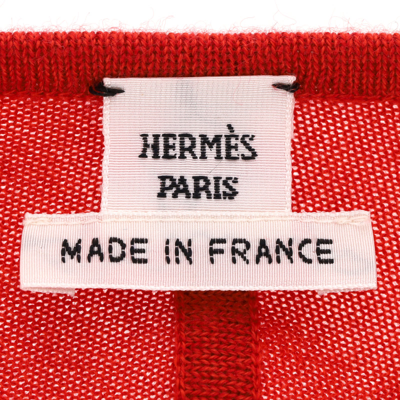 Hermes Cashmere & Silk Twillaine Boucles Et Galons Du Tsa Jumper. Size 42FR