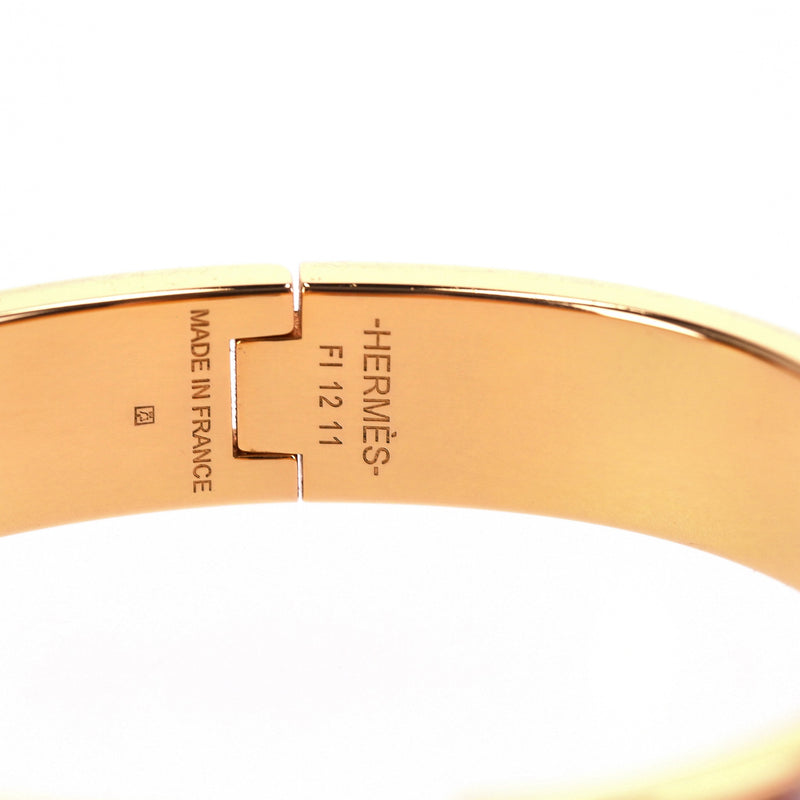 Hermes Clic Clac H 18k Gold Plated Animaux Camoufles Bracelet