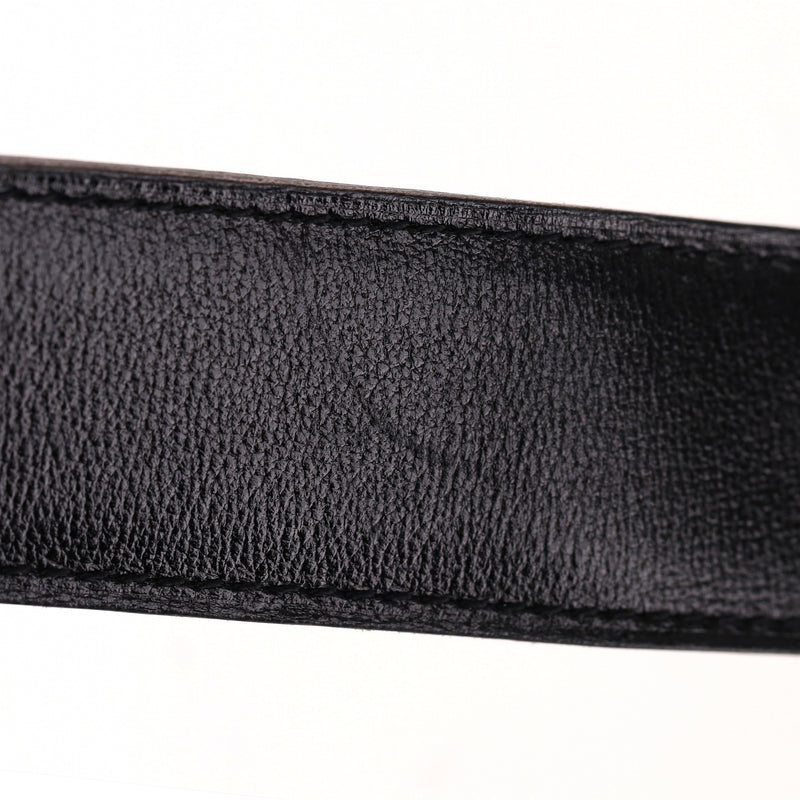 Hermes 'H' Touareg 925 Sterling Silver Buckle Leather Belt