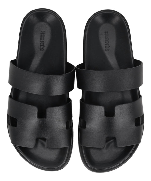 Hermes Leather Chypre Sandals. Size 41