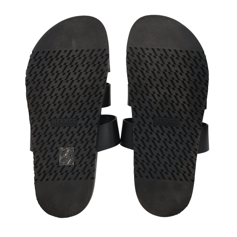 Hermes Leather Chypre Sandals. Size 41