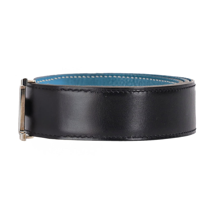 Hermes 'H' Buckle Togo Calfskin Reversible Belt