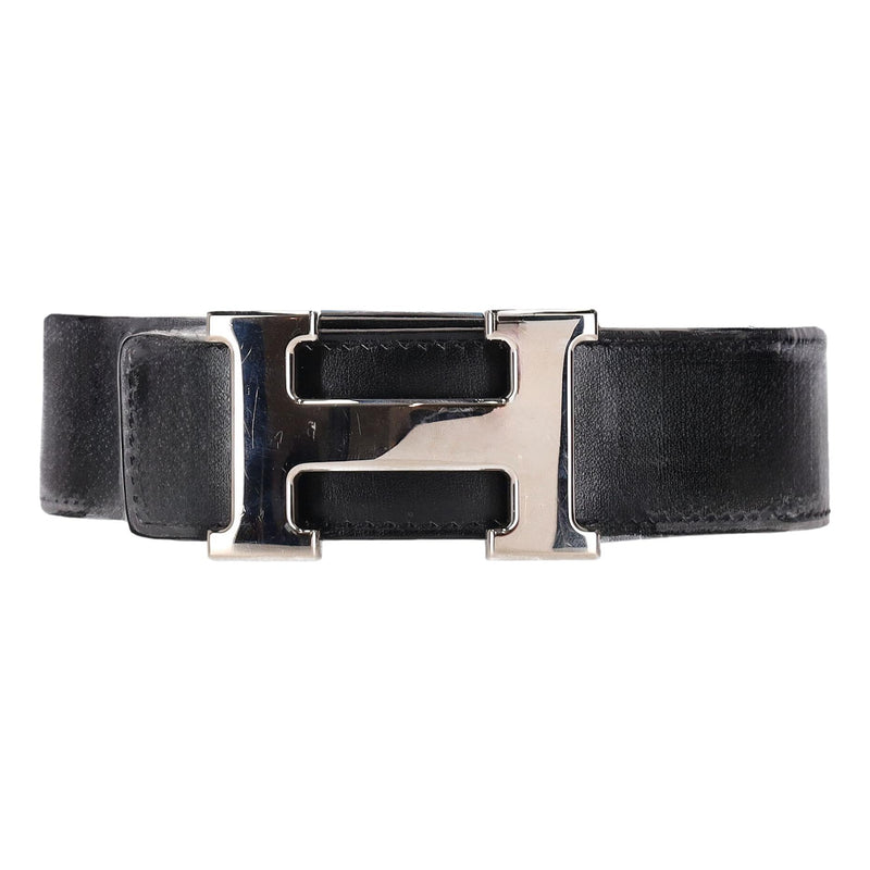 Hermes 'H' Buckle Togo Calfskin Reversible Belt