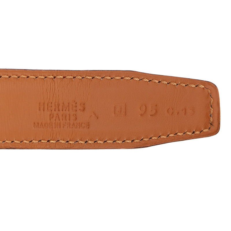 Hermes Crocodile Porosus Palladium Plated 'H' Buckle Belt