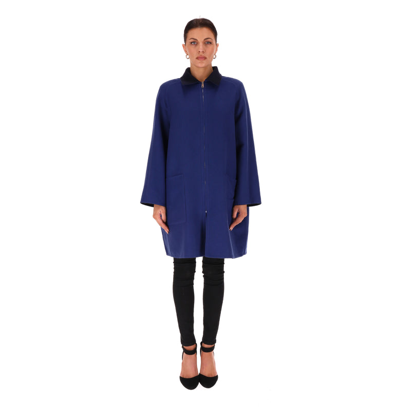 Hermes Reversible Cashmere Coat. Size 36FR