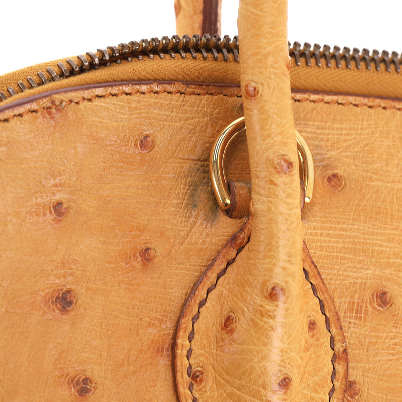 Hermes Vintage Ostrich Skin Bolide 35 Bag
