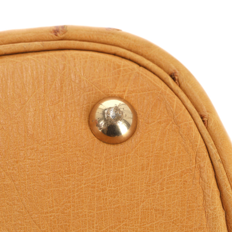 Hermes Vintage Ostrich Skin Bolide 35 Bag
