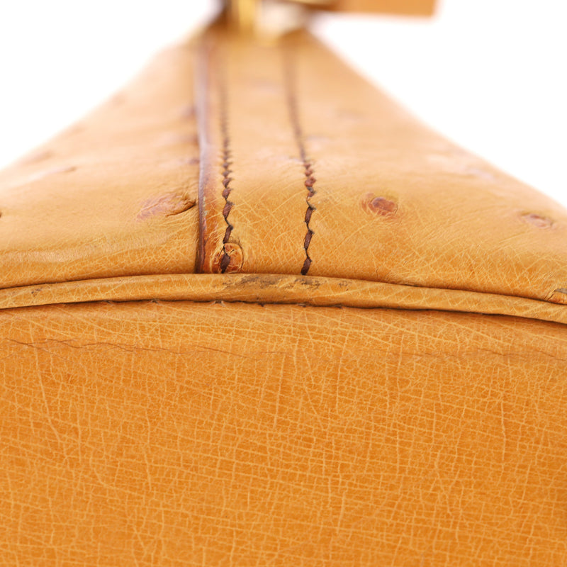 Hermes Vintage Ostrich Skin Bolide 35 Bag