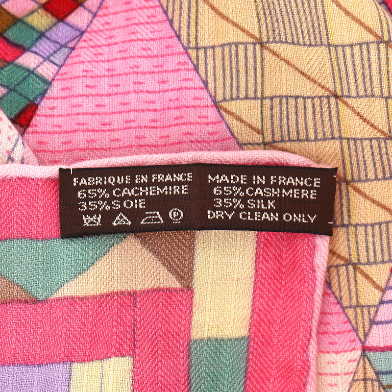 Hermès Cashmere & Silk Patchwork Horse 140 Shawl By Nigel Peake