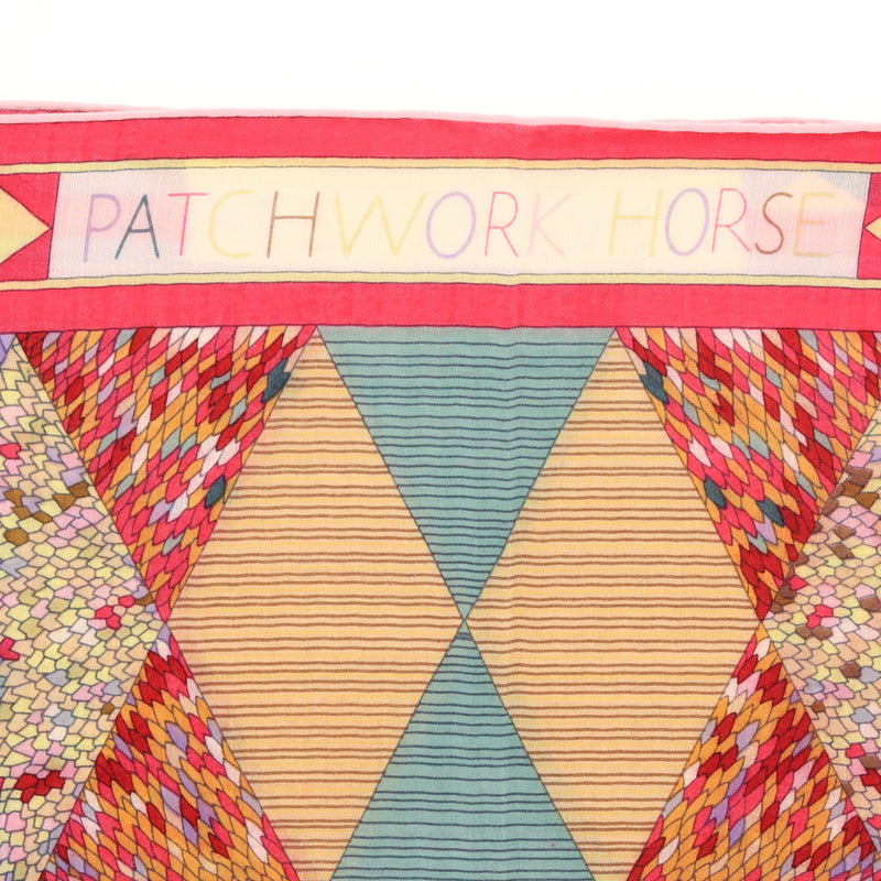 Hermès Cashmere & Silk Patchwork Horse 140 Shawl By Nigel Peake