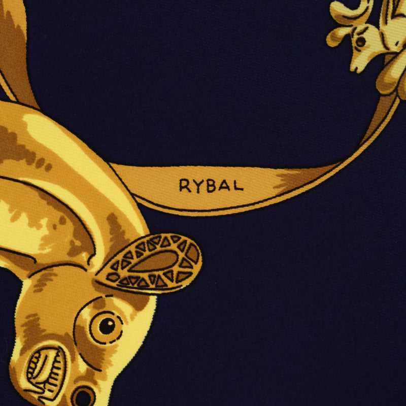 Hermes Les Cavaliers D'or Silk Scarf