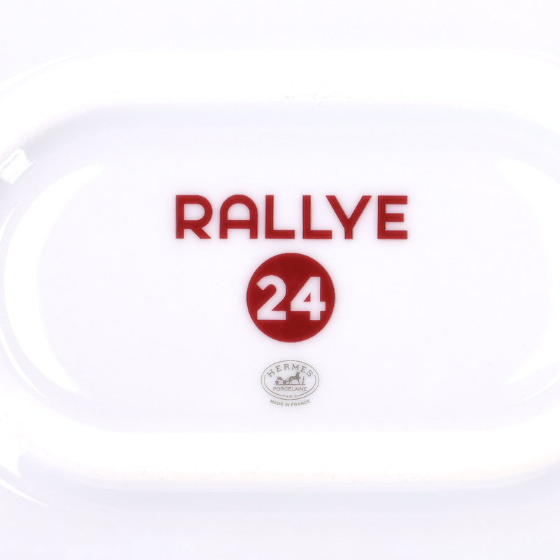 Hermes Rallye 24 Limoge Porcelain Oval Plate