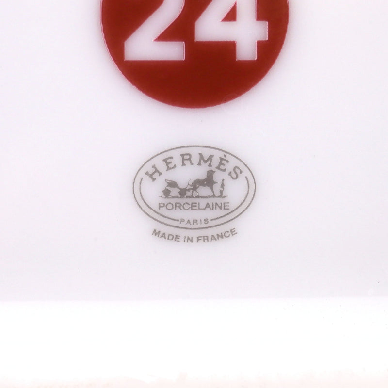 Hermes Rallye 24 Limoge Porcelain Oval Plate