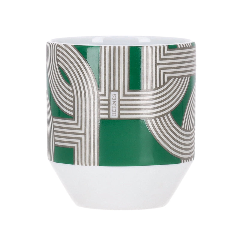 Hermes Rallye 24 Set of 6 Limoge Porcelain Tumblers