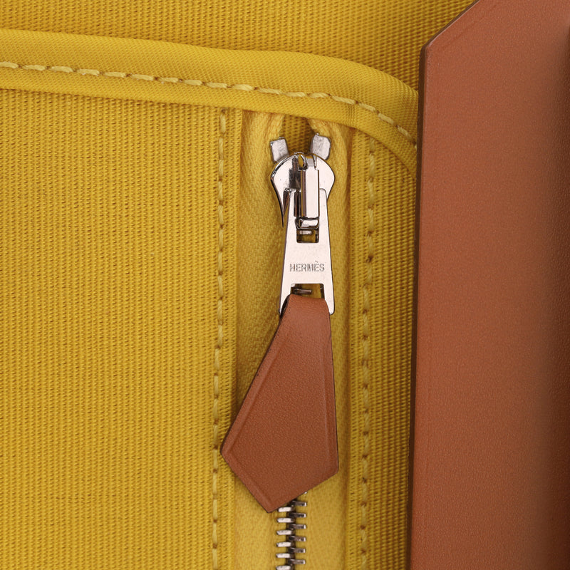 Hermès Toile & Vache Leather Hunter Herbag Zip 31 Bag & Matching Pouch