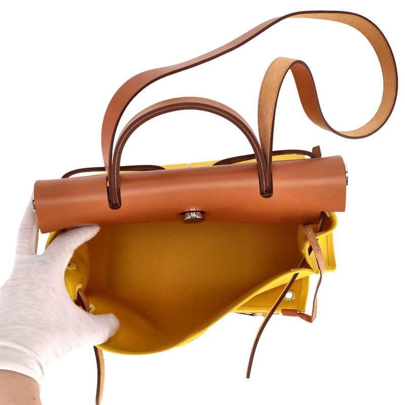 Hermès Toile & Vache Leather Hunter Herbag Zip 31 Bag & Matching Pouch