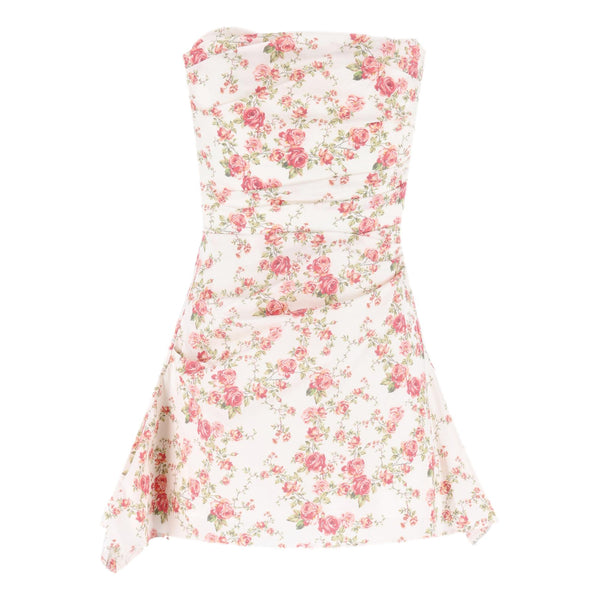 House Of CB Draped Satin Strapless Corset Dress. Size S