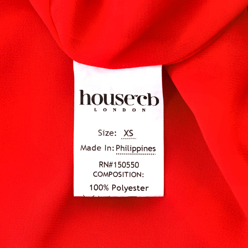 House Of CB Ruffle-Trim Maxi Dress. Size XS