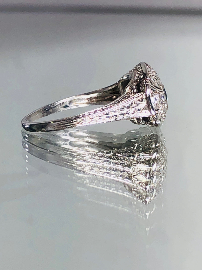 Designer Dress Agency London - Art Deco Diamond & Sapphire Ring - Shush At The Wellington