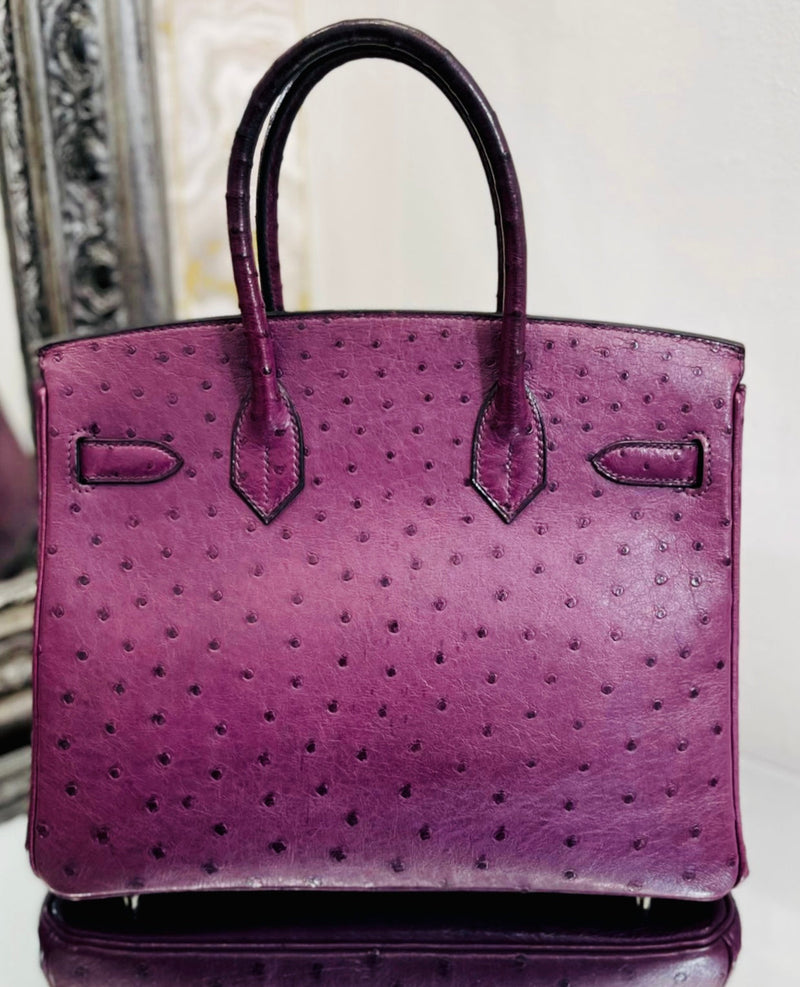 Hermes Birkin 30cm Ostrich Skin Handbag
