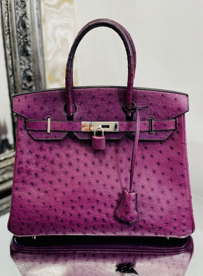Hermes Birkin 30cm Ostrich Skin Handbag