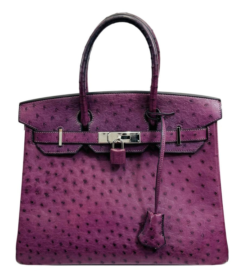 Hermes Birkin 30cm Ostrich Skin Handbag