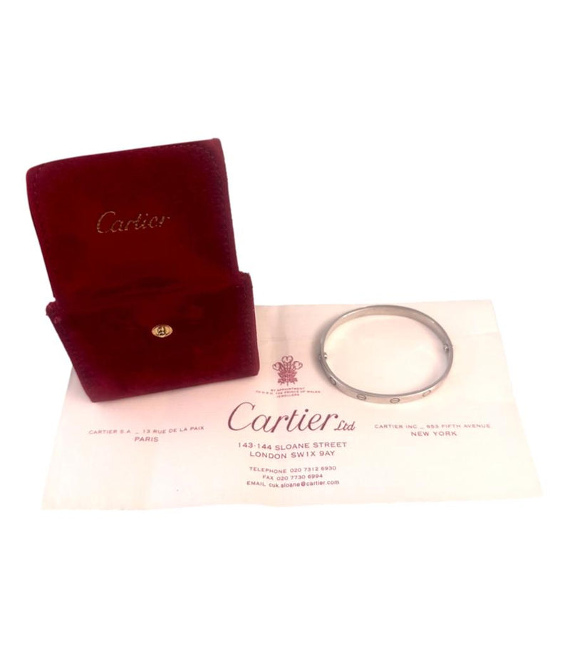Cartier Special Order Platinum 'Love' Bangle'