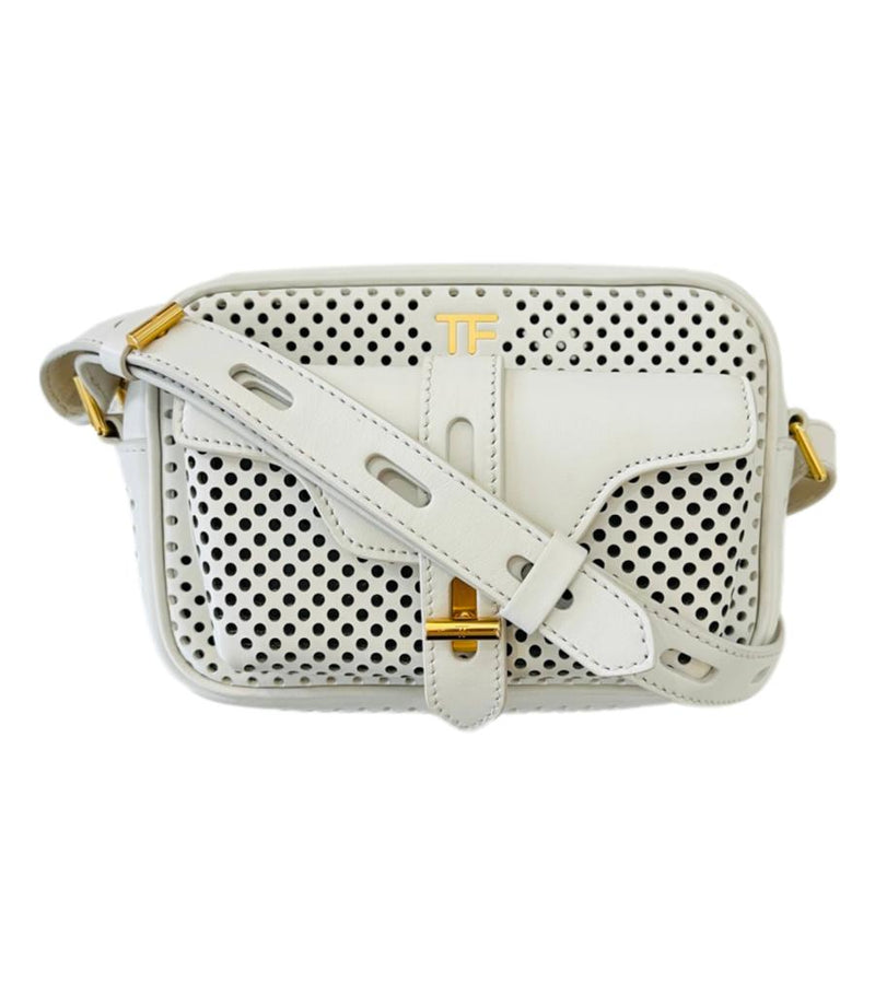 Tom Ford Perforated Leather T Twist Camera Bag