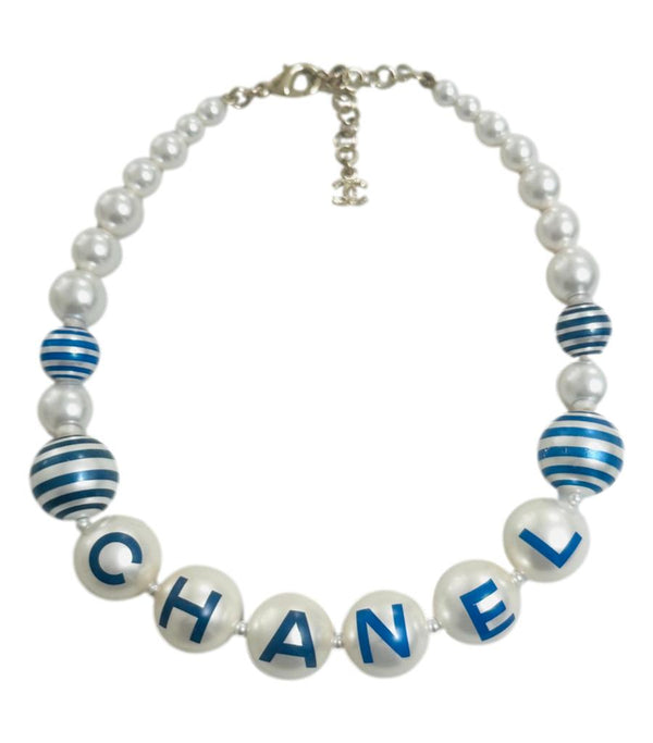 Chanel  Worded Pearl Chocker Necklace From The 'La Pausa' Collection