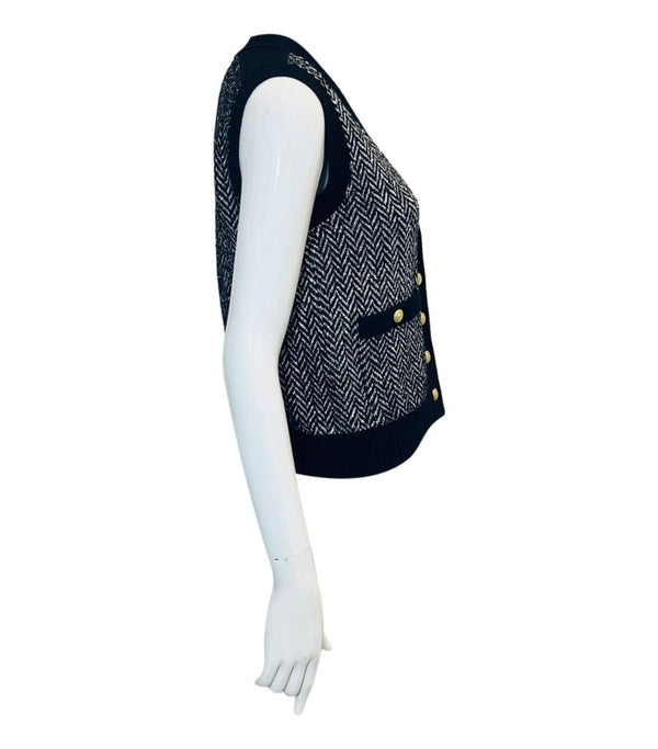 ME+EM Wool & Cotton Blend Knitted Vest. Size XS