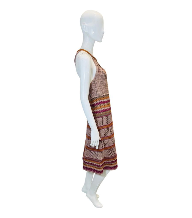 Missoni Crochet Metallic Dress. Size 42IT