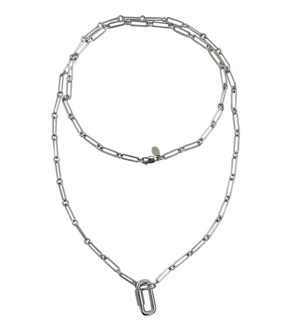Hermes Palladium Curiosite Long Necklace
