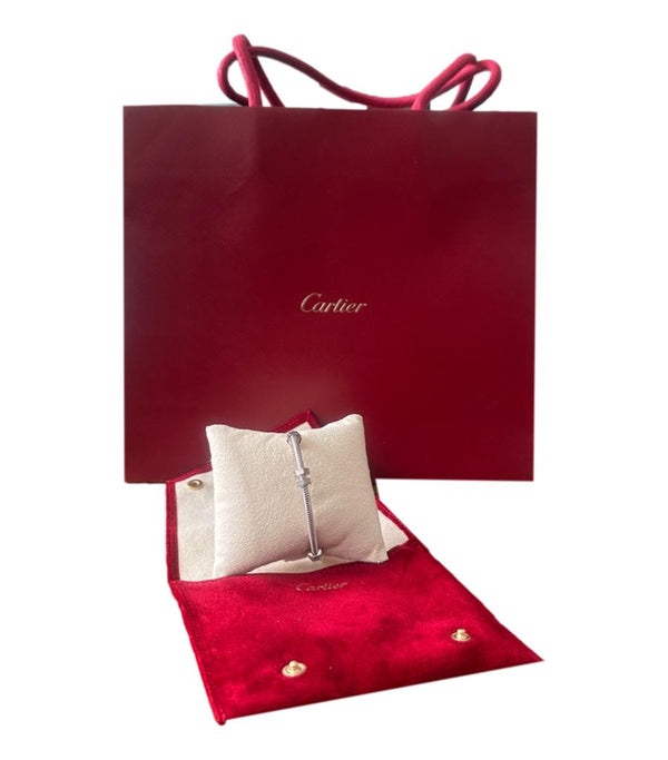 Cartier 18k White Gold Ecrou Bangle