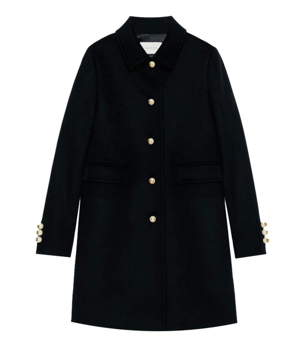Gucci Wool Coat With Pearl Buttons. Size 38IT