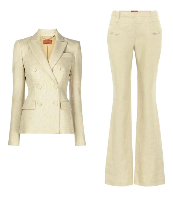 Altuzarra Two-Piece Linen Suit. Size 38FR