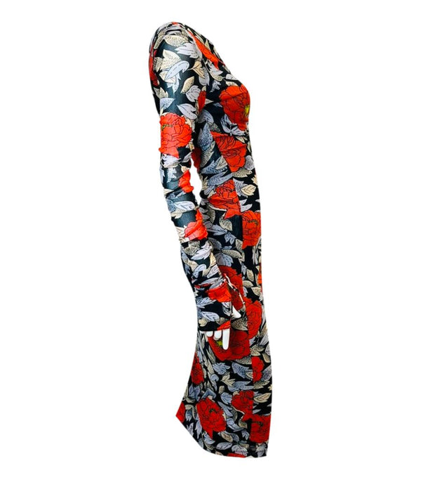 Diane Von Furstenberg One Shoulder Ruched Dress. Size 4US