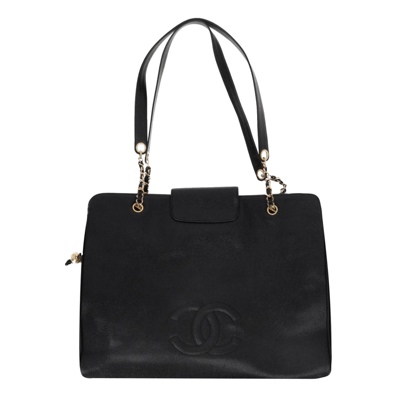 Chanel Vintage 1990's Supermodel Leather XXL Tote Bag