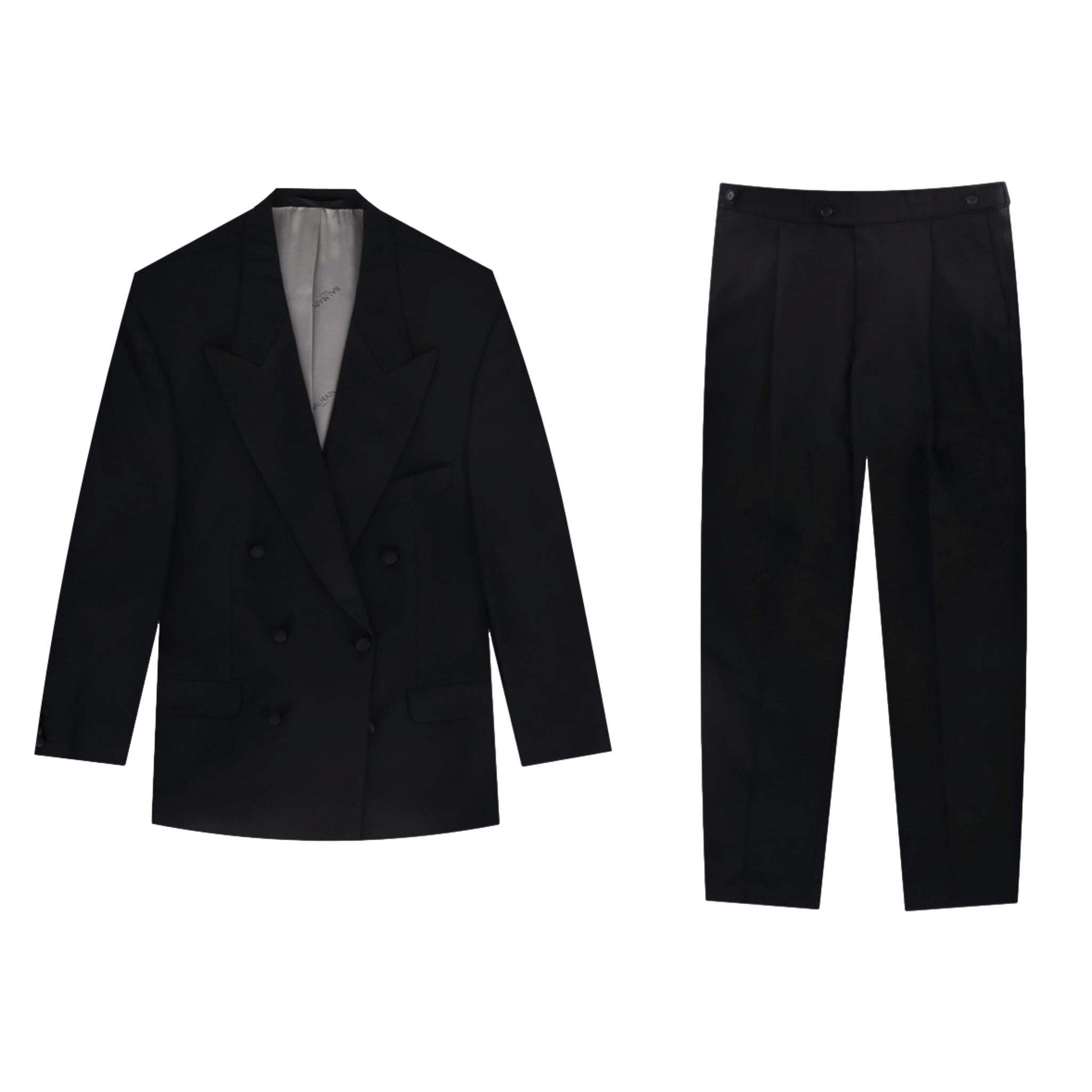 Balmain Wool Two-Piece Suit. Size L – Shush London