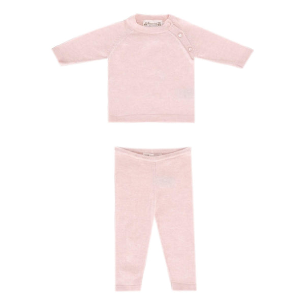 Bonpoint Baby Girl Cashmere & Cotton Knitted Top & Trousers Set. Size 3M