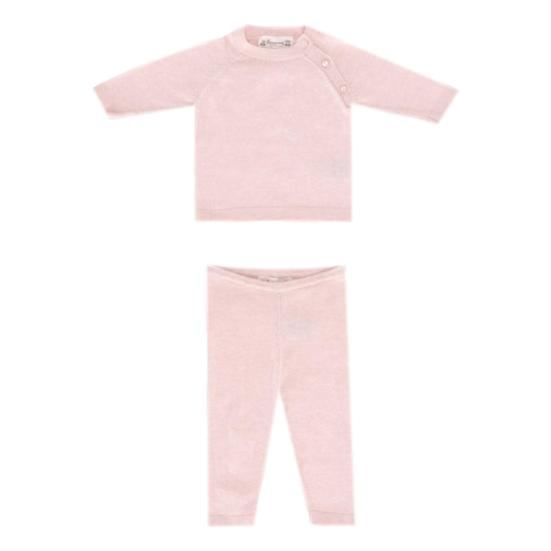 Bonpoint Baby Girl Cashmere & Cotton Knitted Top & Trousers Set. Size 3M