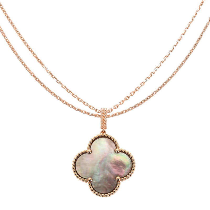 Van Cleef & Arples Magic Alhambra Large Model Motif 18k Rose Gold Long Pendant Necklace
