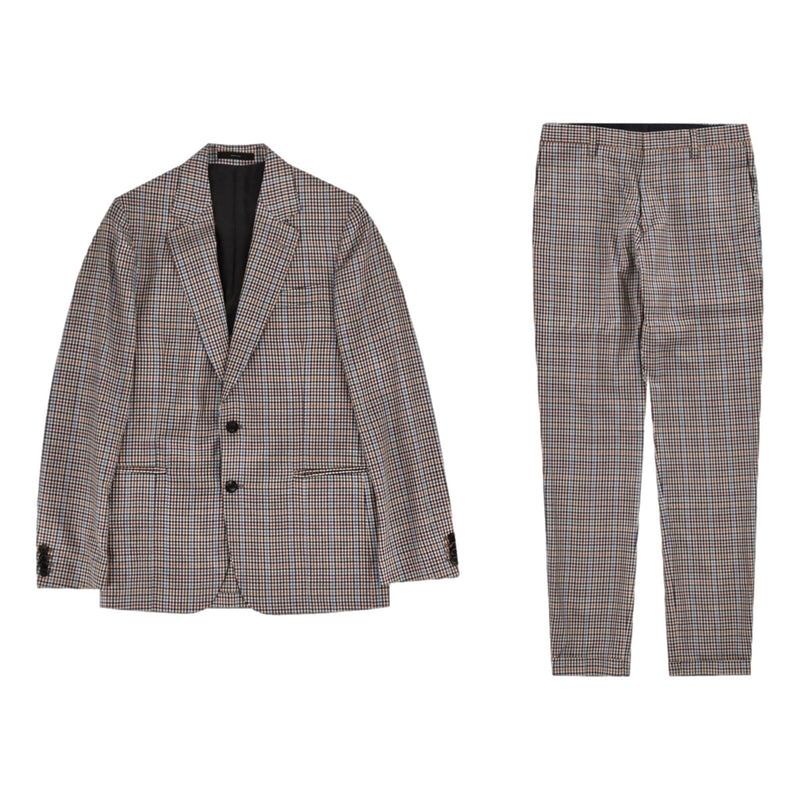 Paul Smith Wool & Silk Blend Checked Suit. Size 48IT