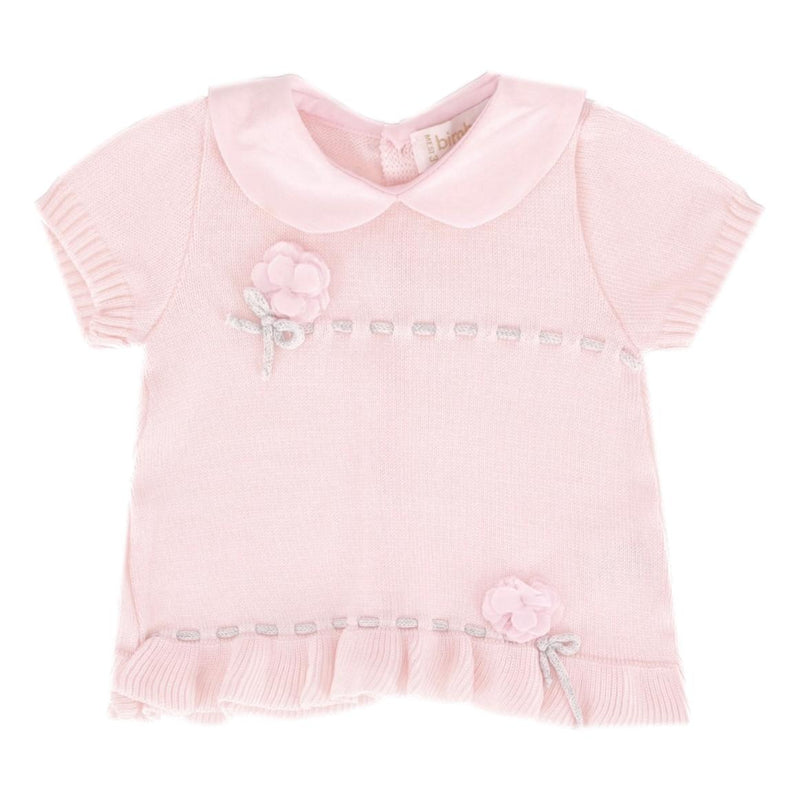 Bimbalo Baby Girl Cotton Knitted Top & Bloomer Set. Size 3M
