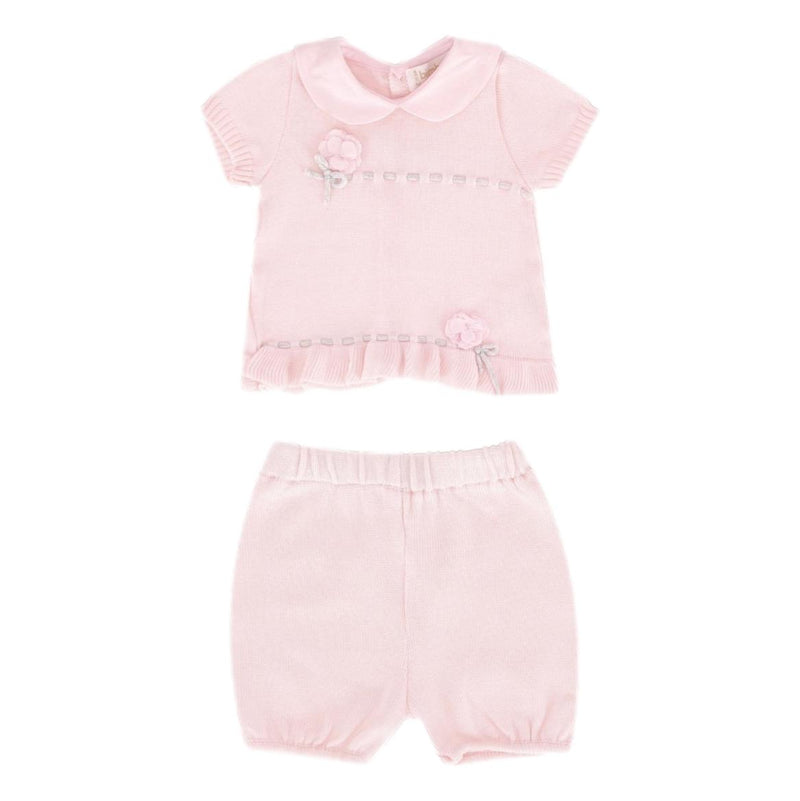 Bimbalo Baby Girl Cotton Knitted Top & Bloomer Set. Size 3M