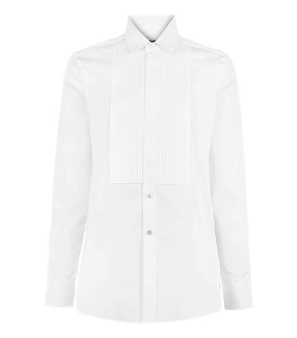 Saint Laurent Bib Cotton Poplin Shirt. Size 34FR