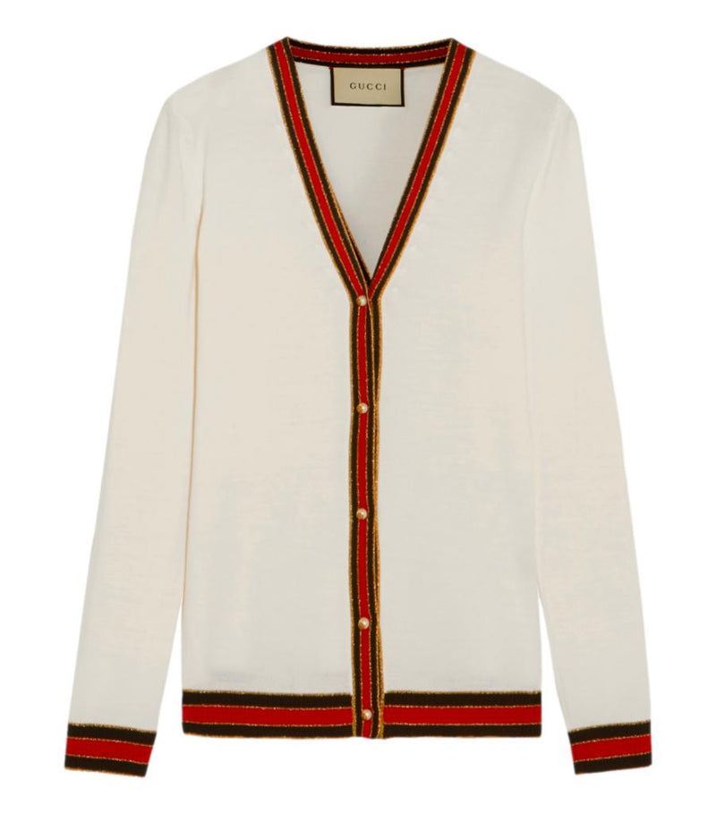 Gucci Wool Cardigan With Pearl Buttons. Size S