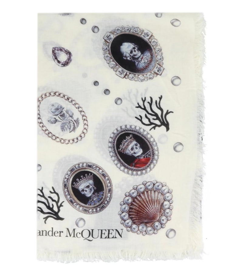 Alexander McQueen 'Lost At Sea' Wool & Modal Scarf