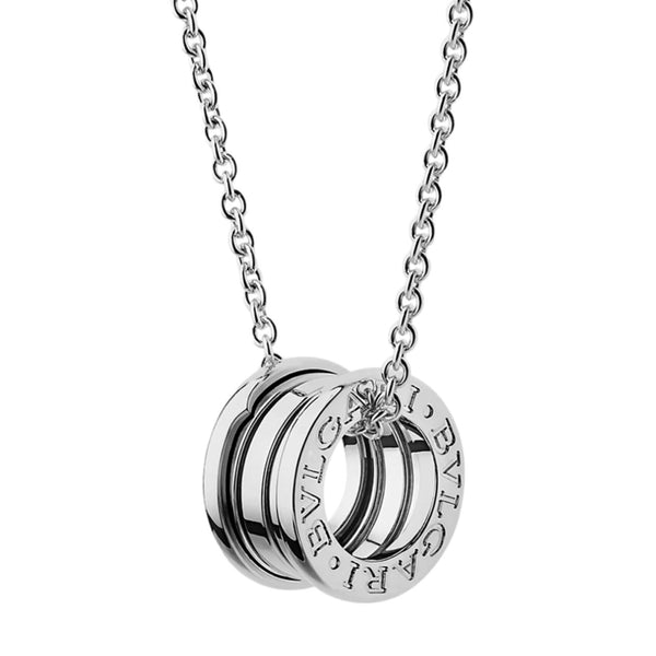 Bvlgari B.Zero1 Pendant Chain Necklace In 18k White Gold