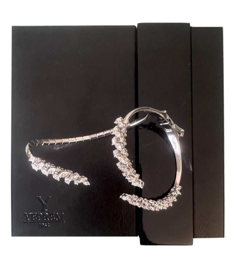 Yeprem Fine Jewellery Diamond 'Y' Hand Bracelet in 18k White Gold